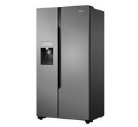 Image of Hisense, 696.0L SBS Fridge With Water & Ice Dispenser, Stainless Steel